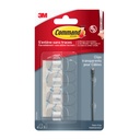 Clips pour câbles Command rond avec bandes de fixation transparent 4 pièces