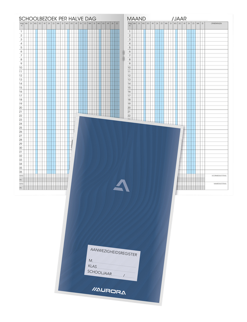 Registre de fréquentation Aurora 155x260mm 56 pages Néerlandais