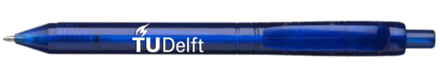 Balpen bottle-to-pen TuDelft blauw