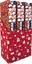 Inpakpapier Sint 200x70cm set à 3 rollen + stickervel met 10 etiketten assorti