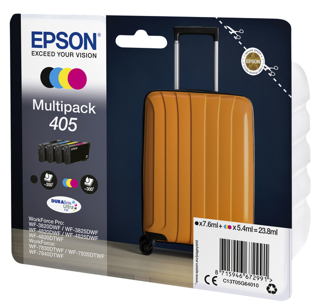 Cartouche d''encre Epson 405 T05G64 noir + 3 couleurs