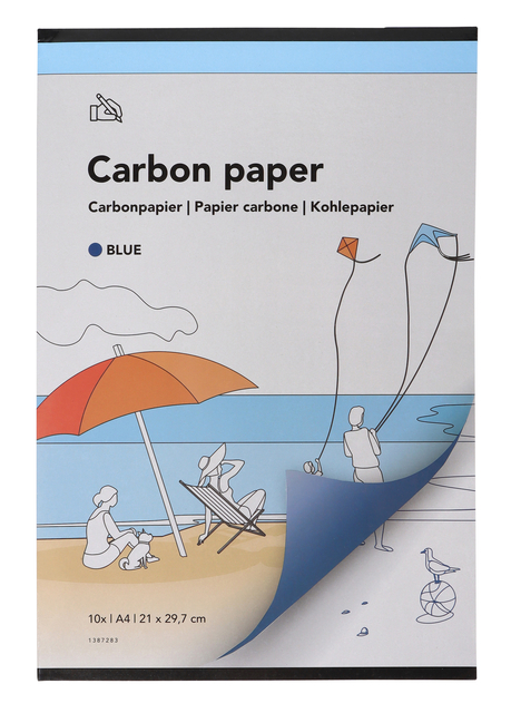 Papier carbone Qbasic A4 21x29,7cm 10 feuilles bleu