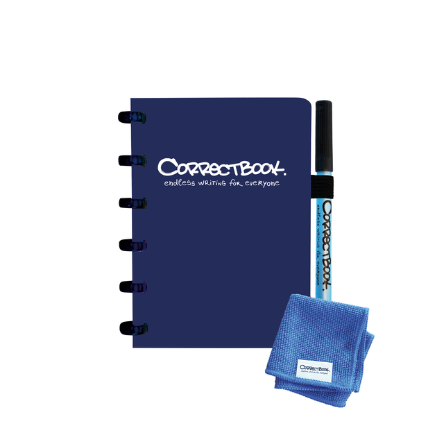 Notitieboek Correctbook A6 lijn 40blz midnight blue