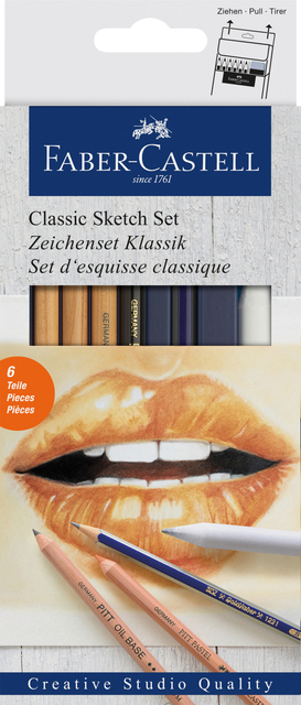 Crayons graphite Faber Castell Goldfaber Classic étui 6 pièces