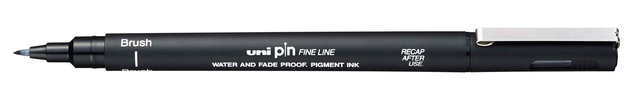 Fineliner Uni-ball Pin Brush Fin noir