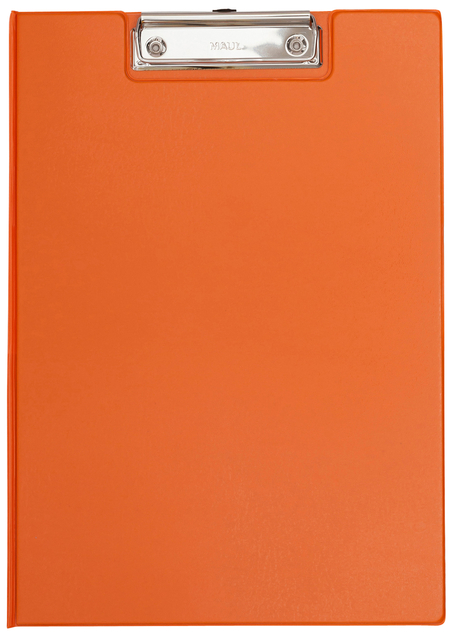 Porte-bloc à rabat Maul A4 portrait avec boucle-stylo PVC néon orange