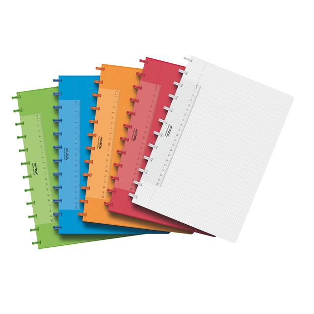 Cahier Adoc A4 carreau 4x8mm 144 pages 90g PP assorti