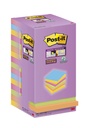 Bloc-mémos Post-it 654 Super Sticky 76x76mm Color 16 pièces