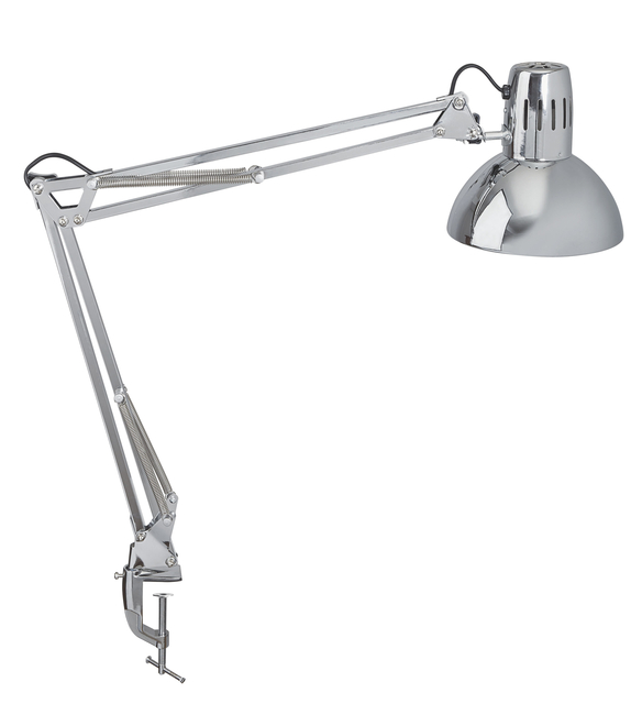 Lampe de bureau MAULstudy avec pince bureau chromé sans LED