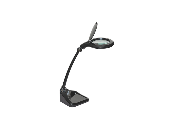 Lampe loupe MAULiris LED intensité variable noir