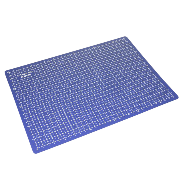 Snijmat 60x90cm 3mm 3-laags blauw