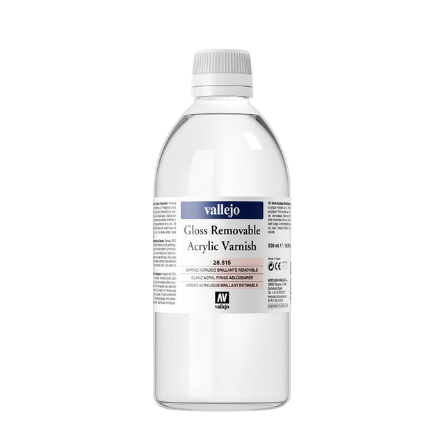 Vernis Acrylicos Vallejo 500ml verwijderbaar 515 glans