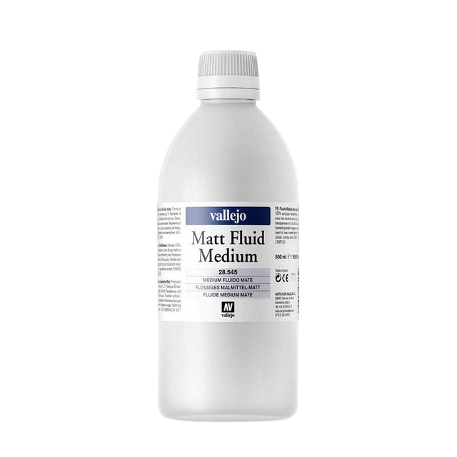 Acrylmedium Acrylicos Vallejo vloeistof 500ml 545 mat