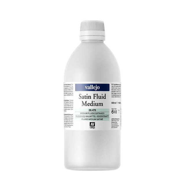 Acrylmedium Acrylicos Vallejo vloeistof 500ml 476 satijn