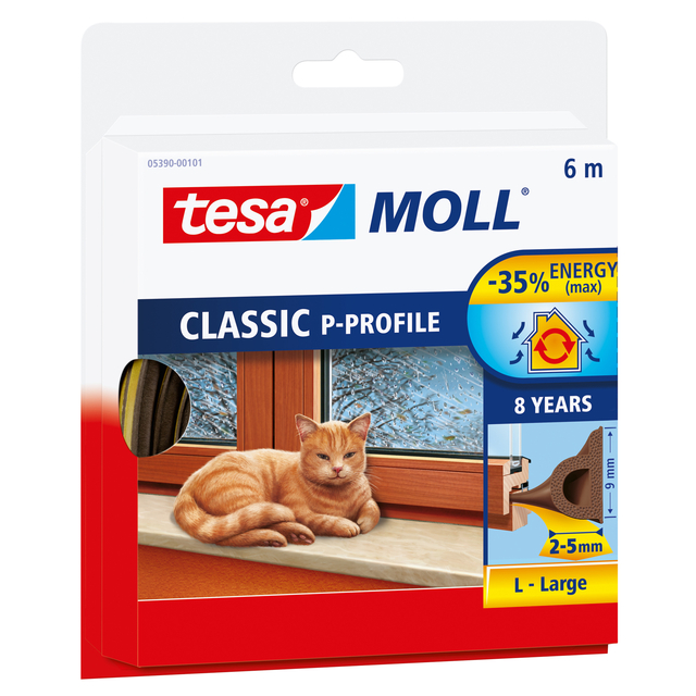 Joint de calfeutrage Tesamoll® profil-P caoutchouc 6mx9mm brun