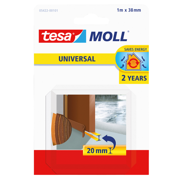 Ruban de calfeutrage tesamoll® Universal bas de porte 1mx38mm brun