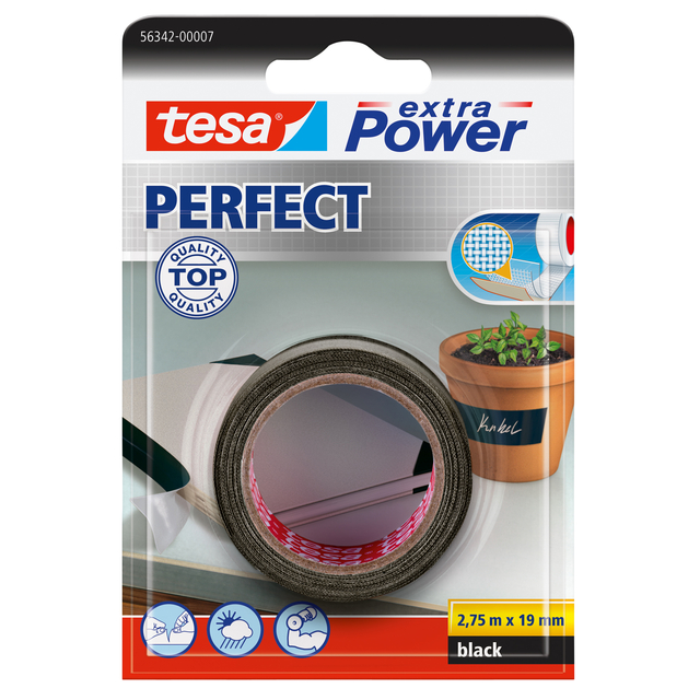 Ruban de réparation tesa® extra Power Perfect 2,75mx19mm noir