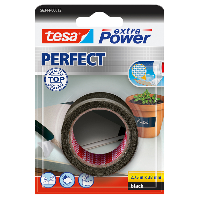 Reparatietape tesa® extra Power Perfect 2.75mx38mm zwart