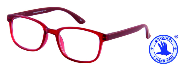 Lunettes de lecture I Need You +1.50 dpt Rainbow rouge foncé