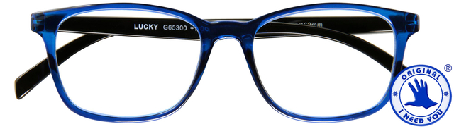 Lunettes de lecture I Need You +1.00 dpt Lucky bleu-noir