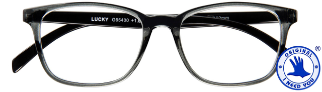 Lunettes de lecture I Need You +2.00 dpt Lucky gris-noir