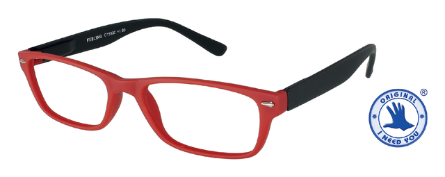 Lunettes de lecture I Need You +1.00 dpt Feeling rouge-noir