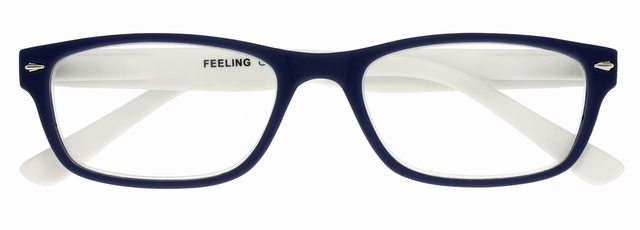 Leesbril I Need You +3.00 dpt Feeling blauw-wit