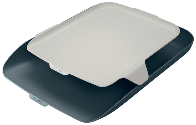 Corbeille à courrier Leitz Cosy avec organiseur de bureau gris