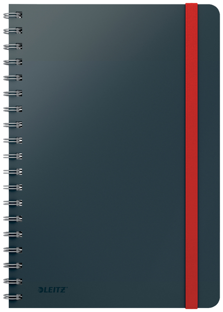 Cahier de notes Leitz Cosy spirale B5 ligné 160 pages 100g gris