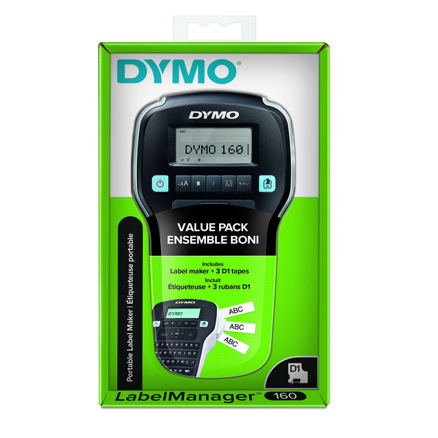 Etiqueteuse Dymo LabelManager LM160 azerty valuepack