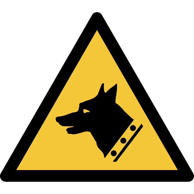 Pictogram bordje Djois Waarschuwing: waakhond 200 x 176 mm  Geel