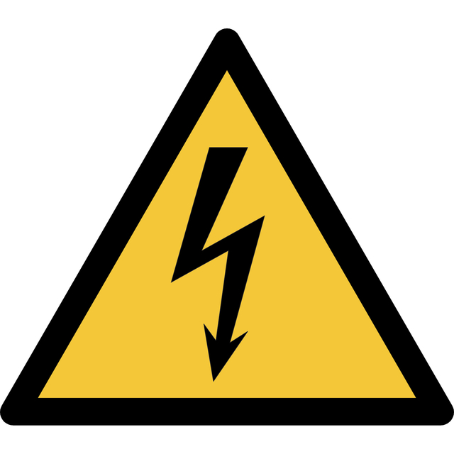 Pictogram bordje Djois Waarschuwing: elektrische spanning 200x176mm  Geel