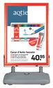 Porte-affiche trottoir Quantore 70x100cm + socle à eau RAL3020