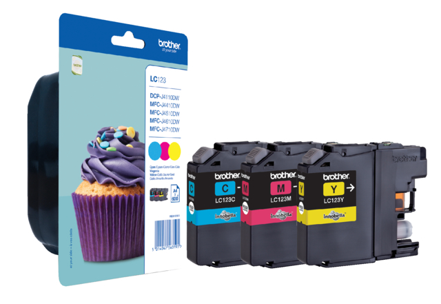 Inktcartridge Brother LC-123RBWBP 3 kleuren