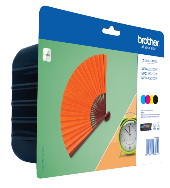 Inktcartridge Brother LC-129XLVALBP zwart + 3 kleuren