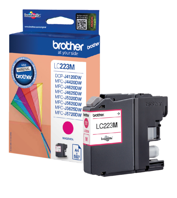 Inktcartridge Brother LC-223M rood