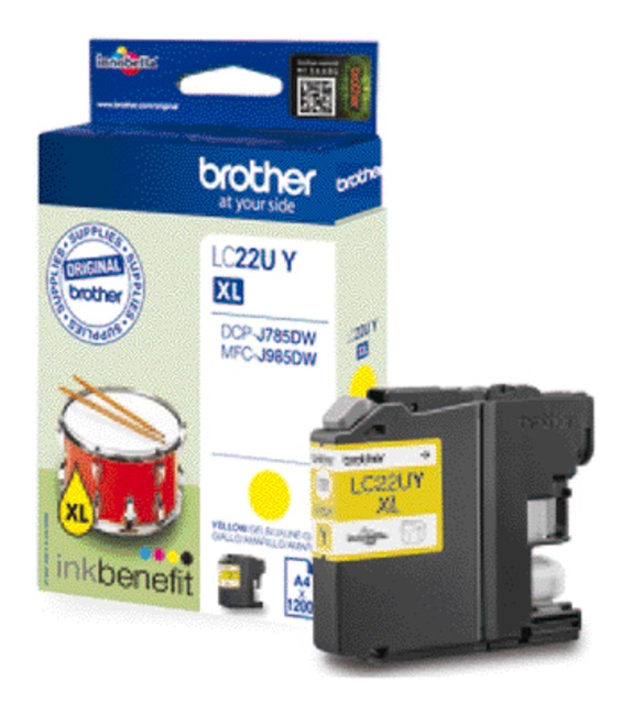 Inktcartridge Brother LC-22UY geel