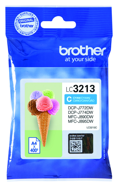 Inktcartridge Brother LC-3213C blauw