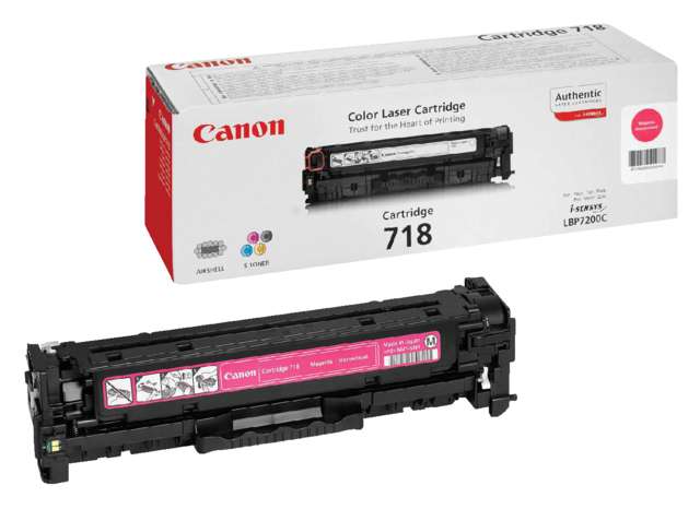 Cartouche toner Canon 718 rouge