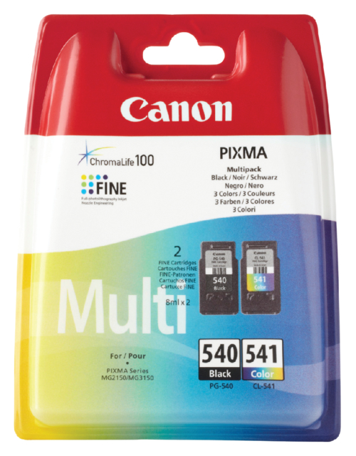 Cartouche d’encre Canon PG-540+CL-541 noir+couleur