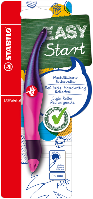 Rollerpen STABILO Easyoriginal rechtshandig hologr ed M magenta blist