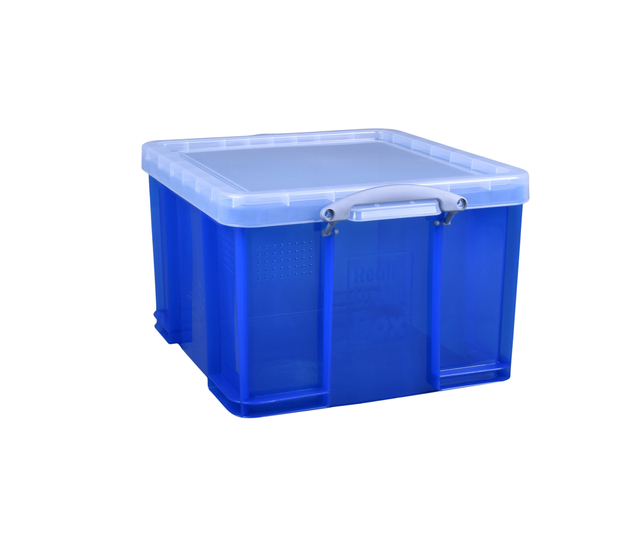 Opbergbox Really Useful 42 liter 520x440x310mm transparant blauw