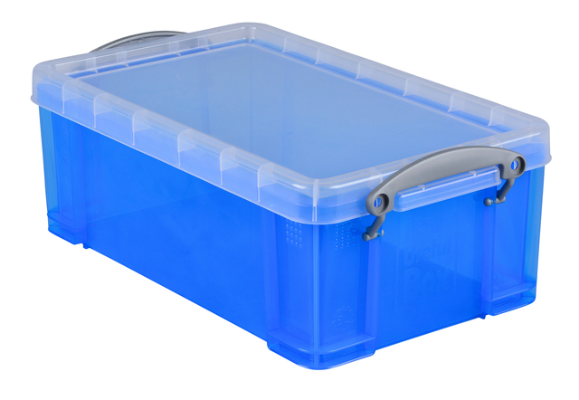 Opbergbox Really Useful 5 liter 340x200x125mm transparant blauw