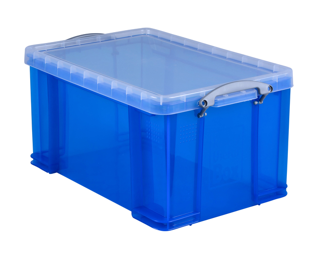 Opbergbox Really Useful 48 liter 600x400x315mm transparant blauw