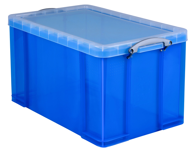 Opbergbox Really Useful 84 liter 710x440x380mm transparant blauw