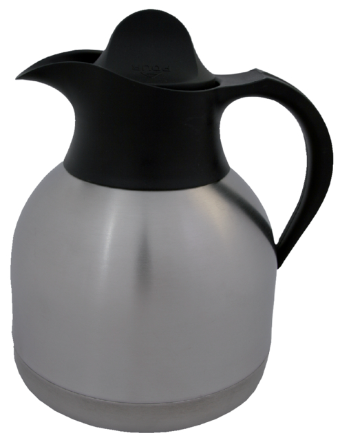 Pot isotherme à café IEZZY 1 litre inox couvercle noir