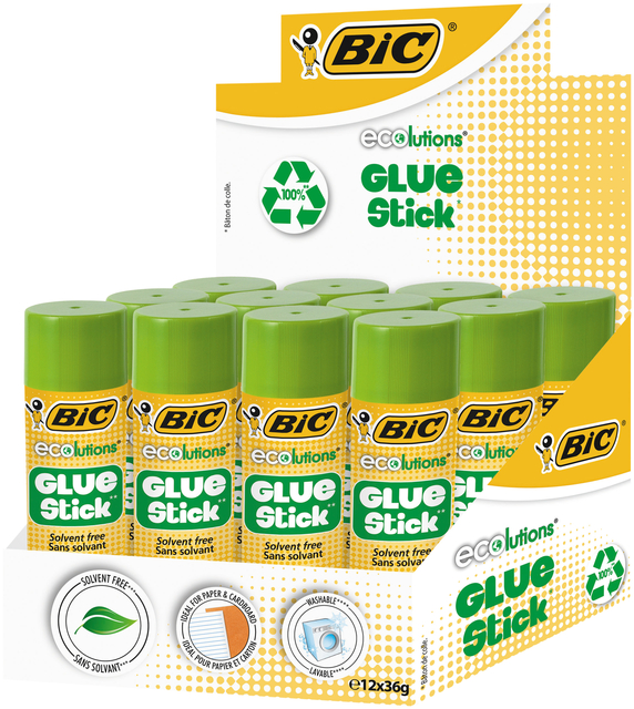 Lijmstift Bic ecolutions 36gr doos à 9+3 gratis