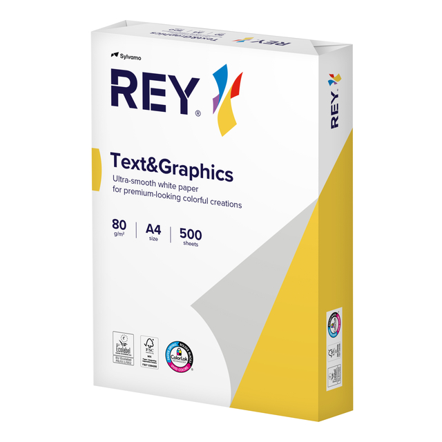 Papier copieur Rey Text & Graphics A4 80g blanc 500 feuilles
