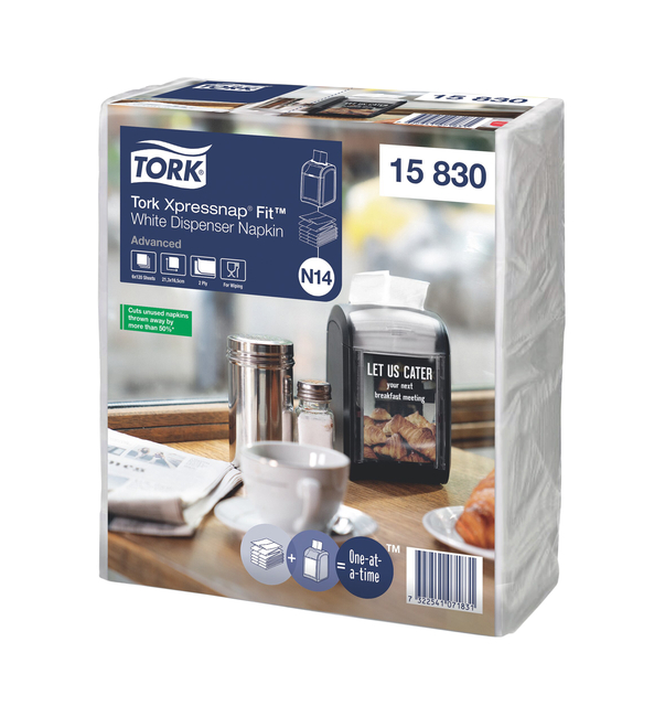 Servetten Tork Xpressnap Fit ® N14 2-laags 720 stuks wit 15830