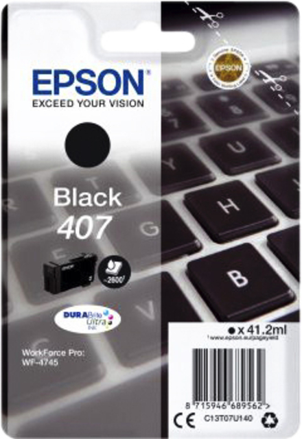 Cartouche d'encre Epson 407 T07U140 noir